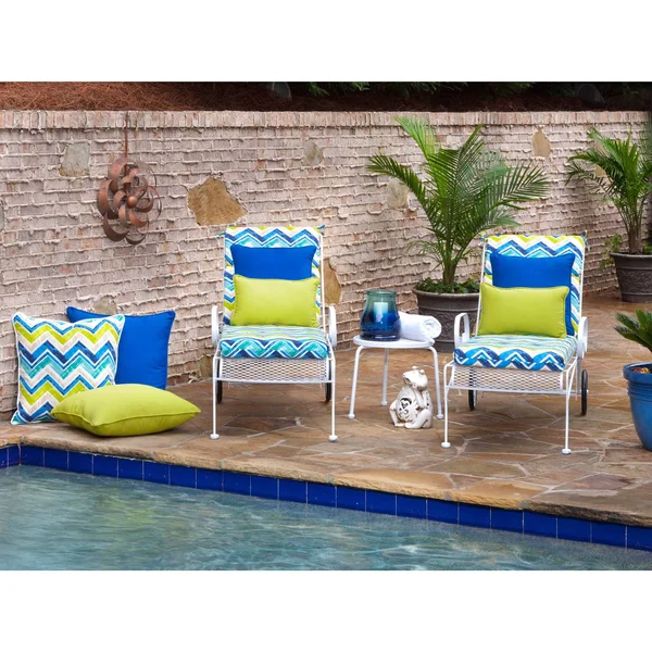 Pillow Perfect Fresco Corded Outdoor Throw Pillow (Set of 2) - Black