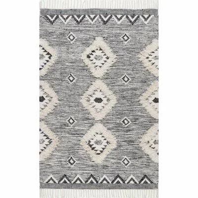 Bungalow Rose Cawley Hand-Knotted Wool Gray Area Rug, Size: Rectangle 6& x 9&