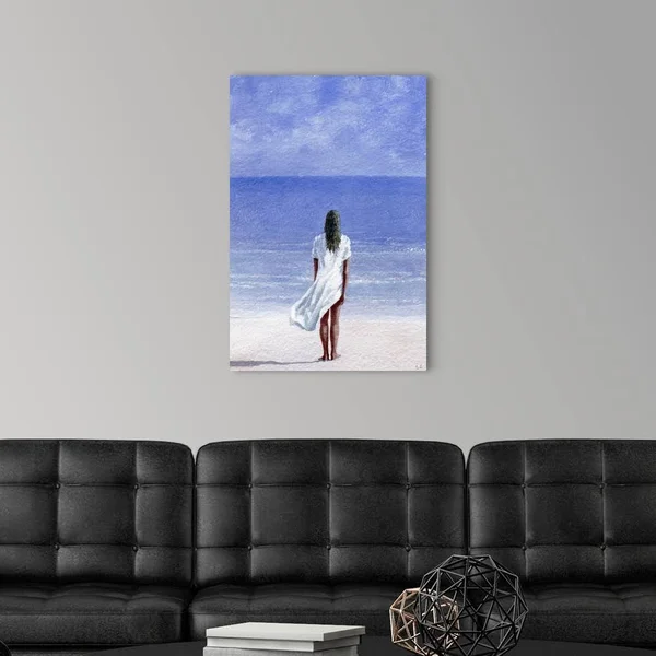 Girl on Beach, 1995, Canvas Wall Art, 20x30, Great Big Canvas
