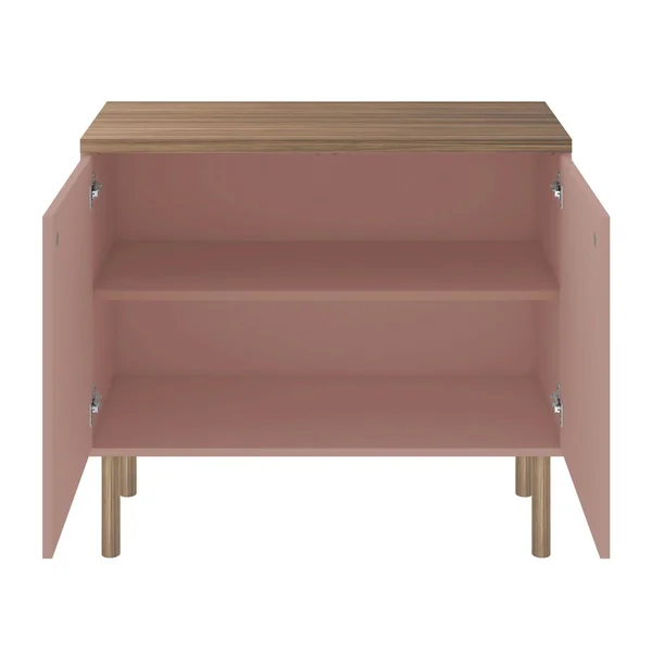 Manhattan Comfort Windsor 35.43 Modern Accent Cabinet - Ceramic Pink and Nature