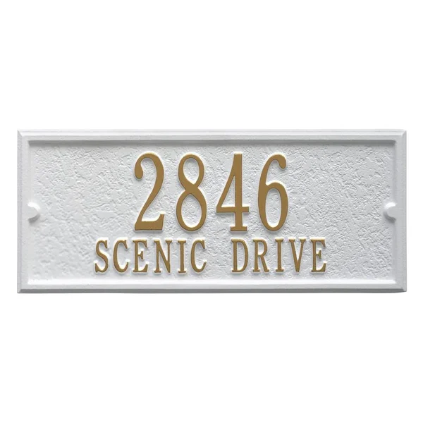 Whitehall Products Mailbox Side Panel in White/Gold