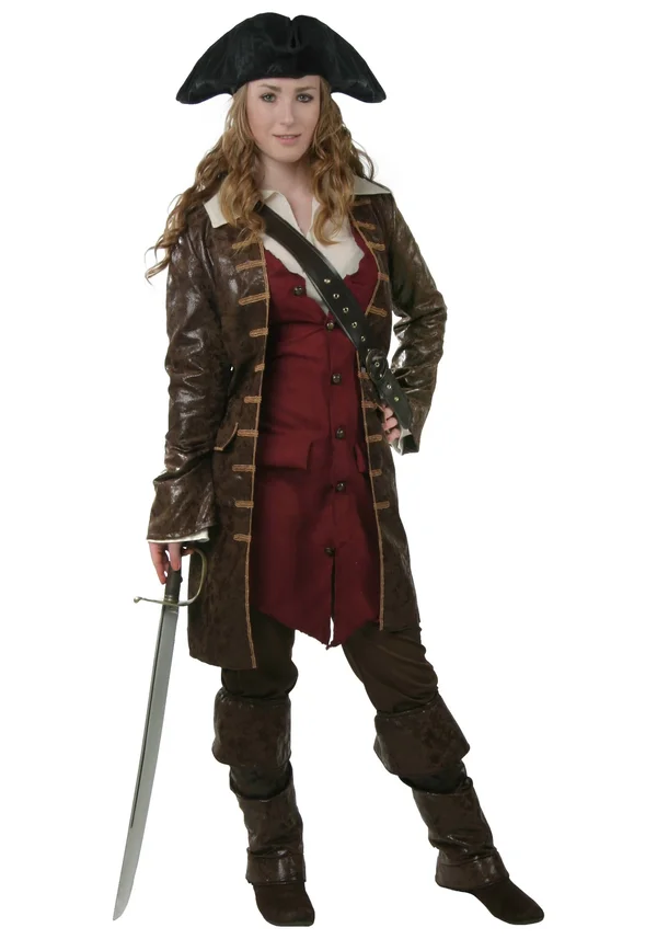 Fun Costume Plus Size Women's Caribbean Pirate Costume, Size 3XL, Brown