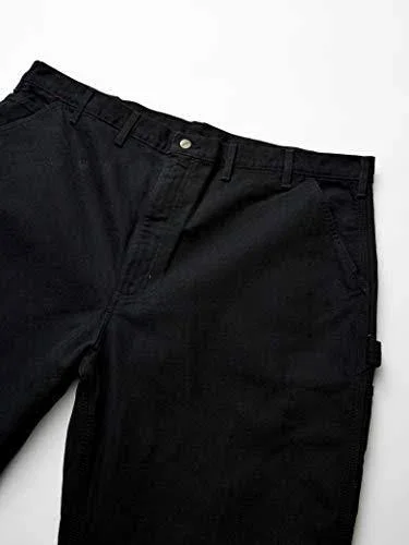 Carhartt Washed Duck Flannel Lined Work Dungaree Pants - Men's Black