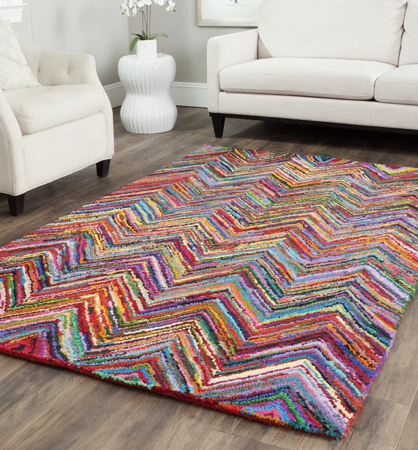 Safavieh Nantucket Pink/Multi 9& x 12& Area Rug
