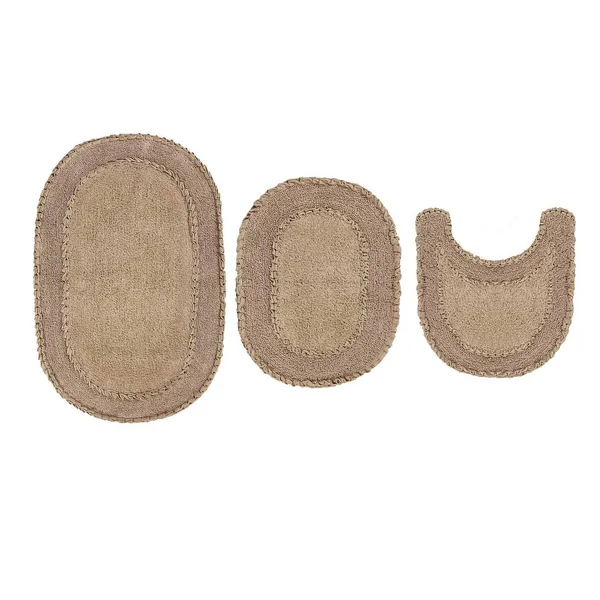 Home Weavers Double Ruffle 3 PC Bath Set - Linen