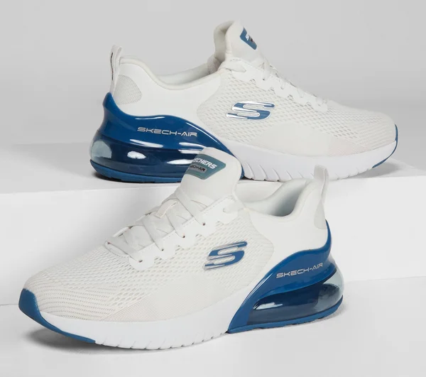 Skechers Men's Skech-Air Stratus Maglev Sneaker, White/Blue