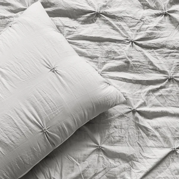 Lush Decor Ravello Pintuck Caroline Geo Comforter Set White Full/Queen
