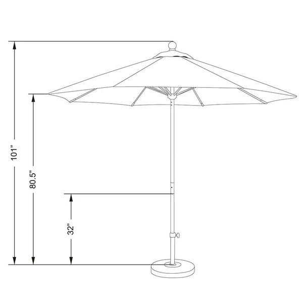 California Umbrella 9& Market Sunbrella Umbrella, Dolce Oasis