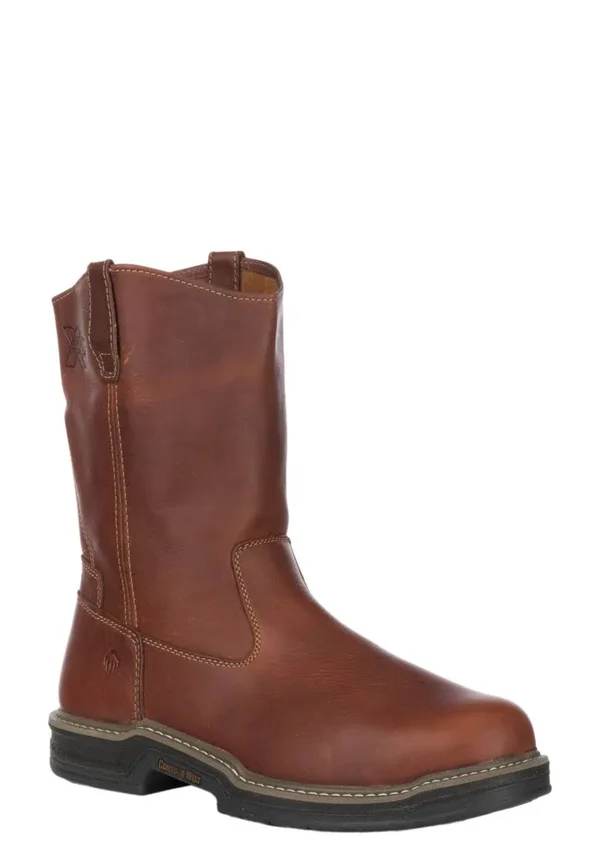 Wolverine Men's Raider Wellington Steel Toe Boot - 9 - Brown