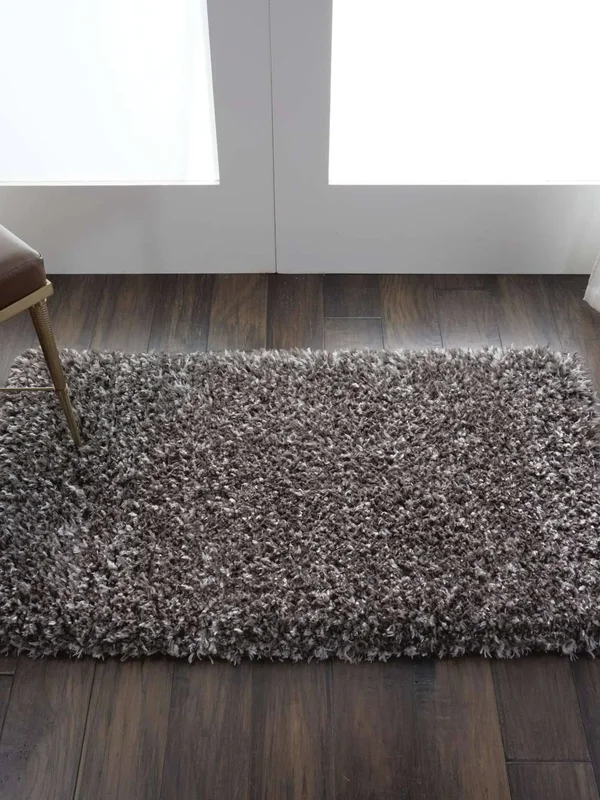 Nourison Ultra Plush Shag ULP01 Charcoal Runner Area Rug