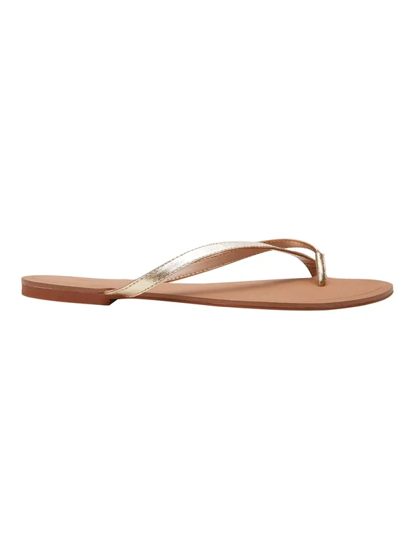 Banana Republic Women's Flip Flop Sandal Champagne Gold Leather Size 9