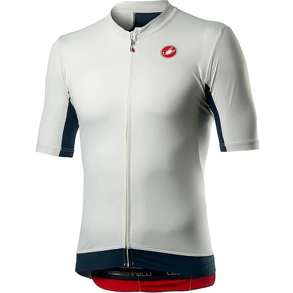 Castelli Vantaggio Jersey - Men's Ivory/Dark Infinity Blue - L