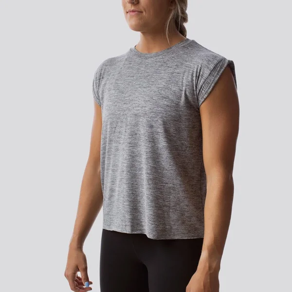 Born Primitive The Captivate Muscle Tee (Heather Grey) - Fitness Apparel, X-Small