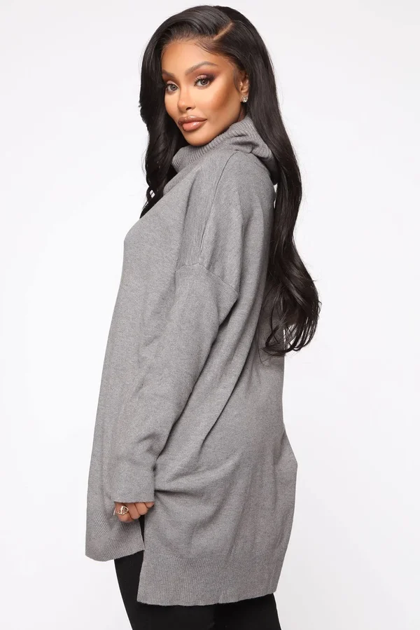 Womens Meeting The in Laws Sweater in Charcoal Size Medium/Large by Fashion Nova