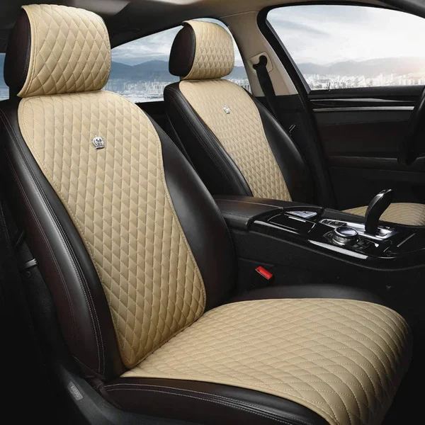 Red Rain Beige Universal Seat Covers Leather Seat Cushions 2/3 Covered 11pcs Luxury Seat Protector Universal for Car/auto/truck