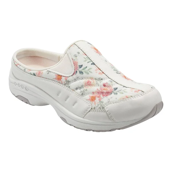 Easy Spirit Traveltime Clogs - White - Slippers