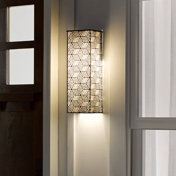 River of Goods Matte Black Geometric Exterior Sconce One - Size