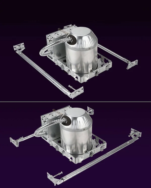 Torchstar 4 inch New Construction Recessed Housing, IC Rated Air Tight Ceiling Downlight Can, E26 Screw Base, UL-Listed, Aluminu