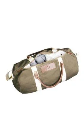 Cathy&s Concepts Green Personalized Canvas Duffel Bag