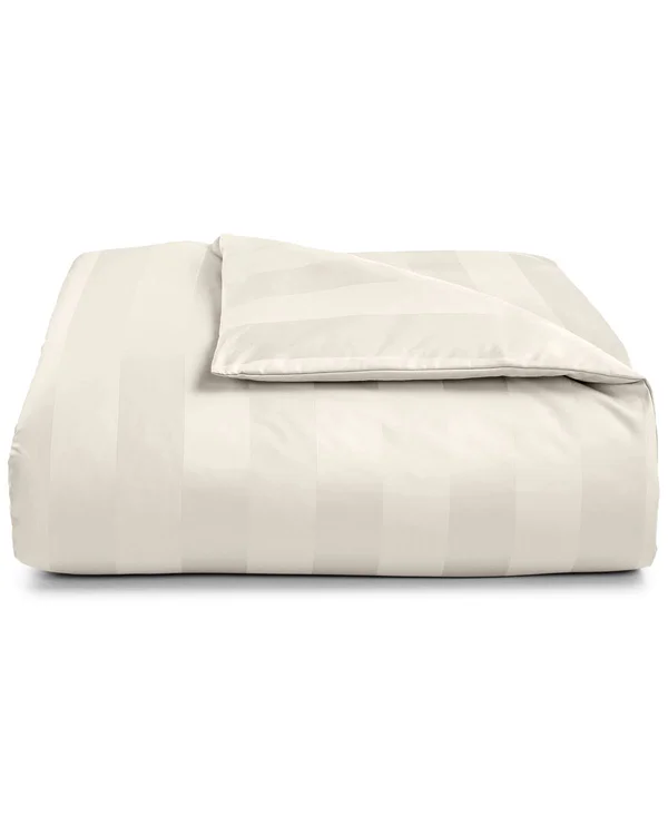 Charter Club Damask 3x22 Stripe 100% Supima Cotton 550 Thread Count Duvet COVER, King, Created for Macy&s - Neo Natural