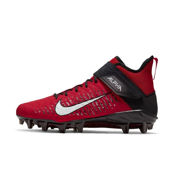 Nike Men's Alpha Menace Pro 2 Mid Football Cleats - Red