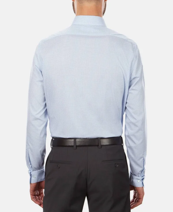Calvin Klein Men's Dress Shirt Non Iron Stretch Slim Fit Check