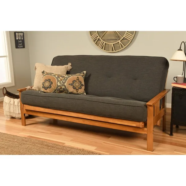 Somette Full-Size Futon Mattress Only - Linen Charcoal