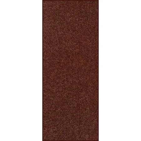 Home Queen Solid Chocolate Color Custom Size Runner 2'6 inch x 20' - Area Rug, Size: 2'6 x 20', Brown