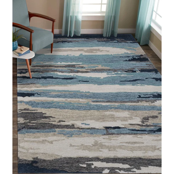 Amer Rugs Abstract ABS-4 Area Rug - 5' x 8' - Blue
