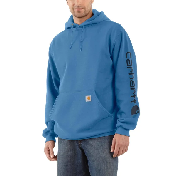 Carhartt Men's Midweight Sleeve Logo Hooded Sweatshirt