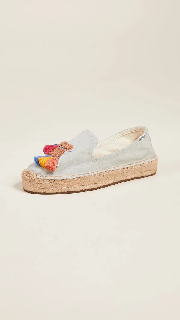 Soludos Tassel Camel Espadrille - Chambray, 5.5