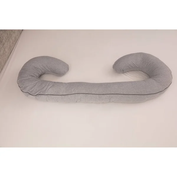 Maternity Total Comfort Body Pillow - Hypoallergenic Synthetic Fiber Fill - Total Body Length - Body Pillow, White, Deluxe Comfo