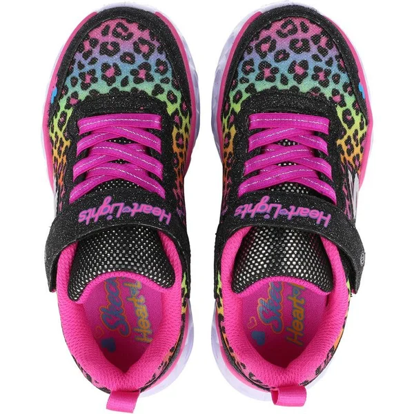 Skechers Heart Lights 302145L - Girls 11.5 Toddler Black Sneaker Medium