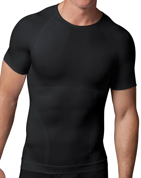 Spanx Zoned Performance Compression Crew Neck Top - Mens - Black - XL