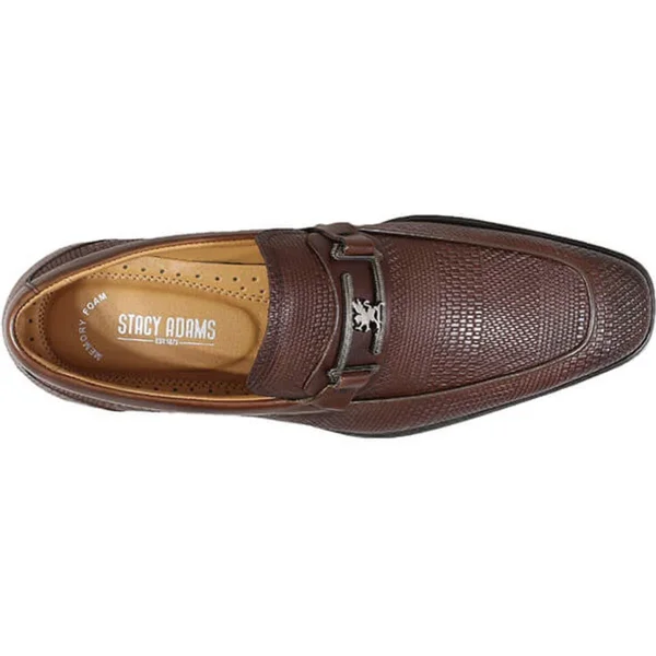 Stacy Adams Shoes Pomeroy Moc Toe Bit Slip on Cognac Size 7
