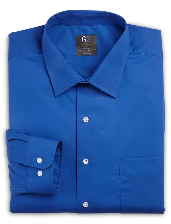 Gold Series Big & Tall Broadcloth Dress Shirt (19 34/35 - French Blue)