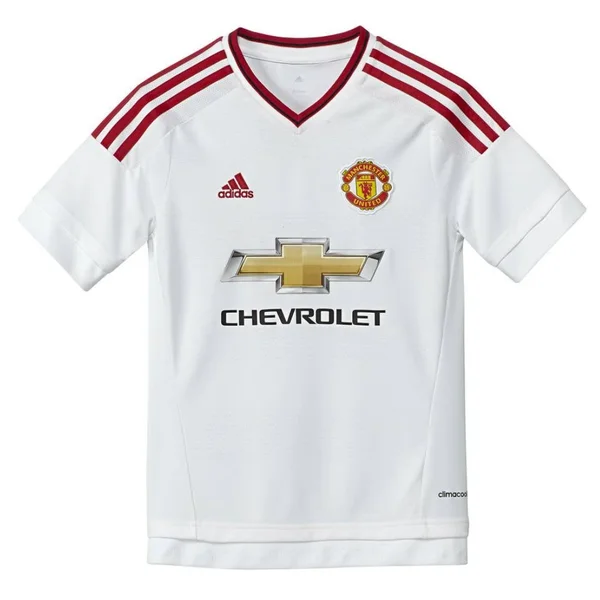 Manchester United Away Jersey Youth - YXS - White/Red