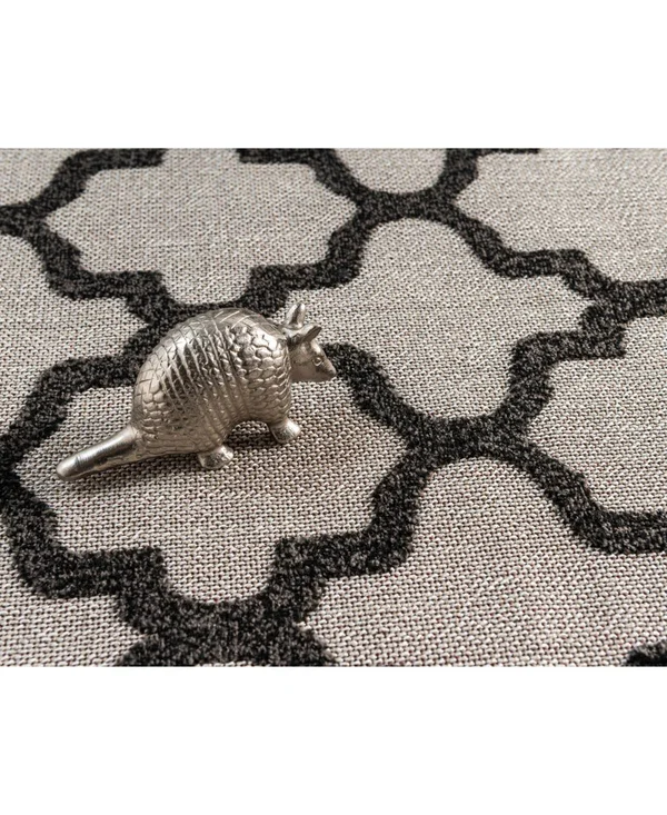 Unique Loom Tulsa Indoor/ Outdoor Area Rug - 4& x 6& Black