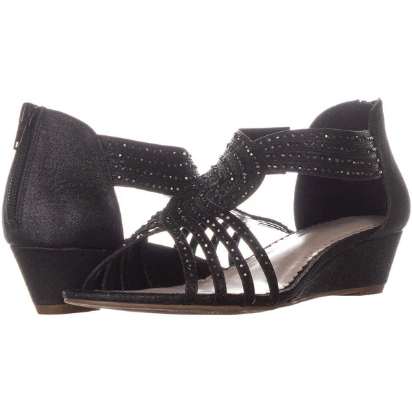 Charter Club Womens Gini Open Toe Casual Strappy Sandals - Black
