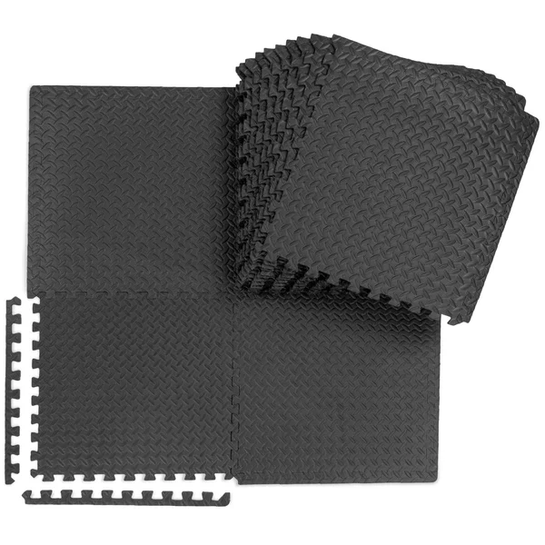 Best Choice Products 96 Sq. ft. Puzzle Exercise Mat, 24-Piece 2x2ft Eva Foam Interlocking Tiles, 3/8in Thick - Gray