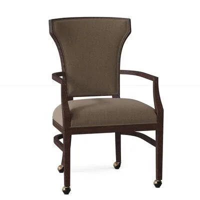 Powell Upholstered Wingback Arm Chair Fairfield Chair Body Fabric: 8789 Barley - Leg Color: Espresso