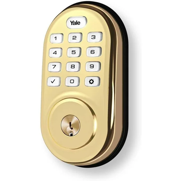 Yale Real Living YRD256 Assure Lock SL - Door lock - combination, electronic - smart lock - touch keypad - Z-Wave - satin nickel