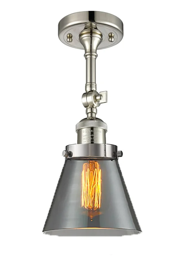 Innovations Lighting 201F-PN-G63 Small Cone-1 Light Semi-Flush Mount