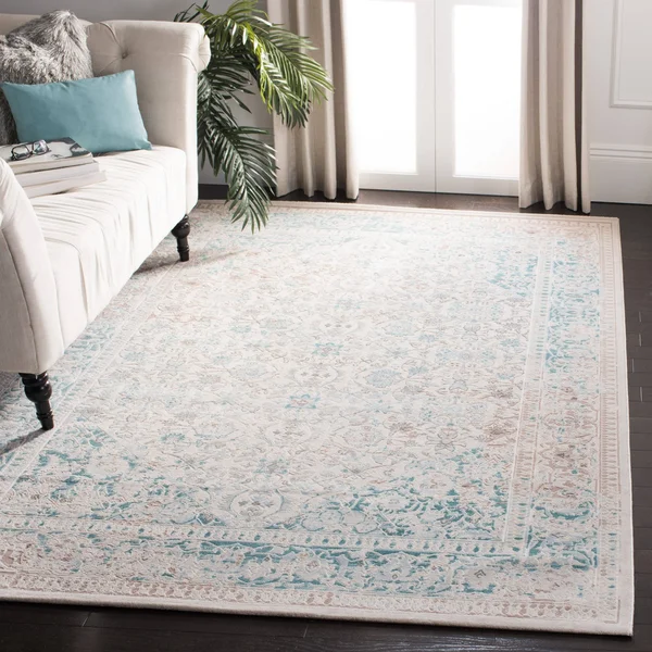 Safavieh Passion PAS405B 2&2x22 x 6&0x22 Runner Turquoise - Ivory Area Rug