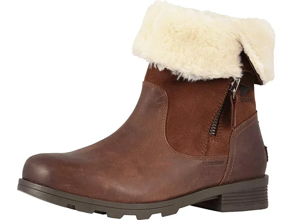 Sorel Women's Emelie Foldover Boot - 7 - Burro