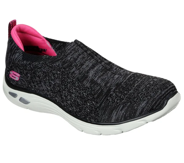 Skechers Women's Relaxed Fit Empire D&Lux Sweet Pearl Slip-On - Black/Pink