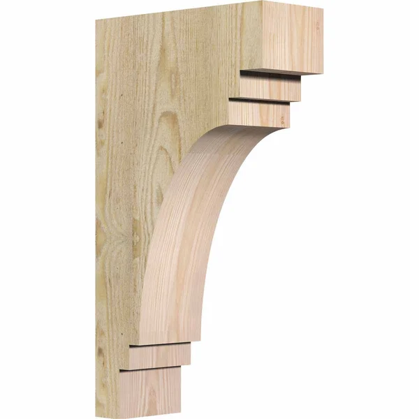 Ekena Millwork COR04X10X18PEC00RDF Pescadero, 10x22D x 18x22H, 4x22W Douglas Fir (Rough Sawn Corbel)