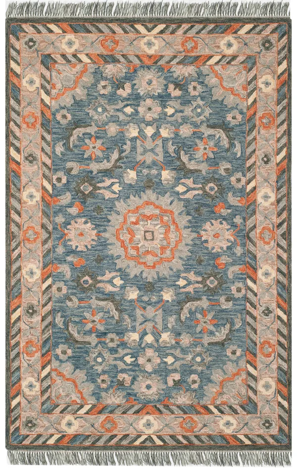 Safavieh Aspen APN123A 2&3x22 x 7&0x22 Runner Blue - Rust Area Rug
