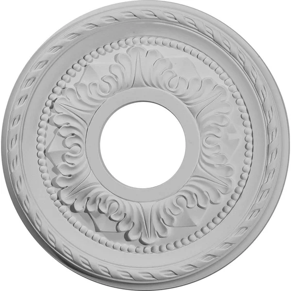 12 1/8x22OD x 3 1/2x22ID x 1x22P Palmetto Ceiling Medallion (Fits Canopies Up to 4 7/8x22), Hand-Painted Firebrick