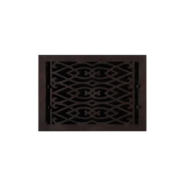 Victorian Bronze Floor Register - 10x22x14x22 (12-1/8x22x15-1/2x22 Overall), Signature Hardware 345434